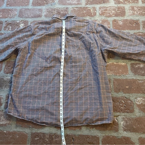 Eddie Bauer Men's Tall 3XL Flannel Multicolor Houndstooth Checked Long Sleeve - Picture 13 of 16